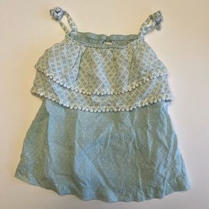 CARTER’S Toddler Girls 24M Light Blue Ruffle Tank Top